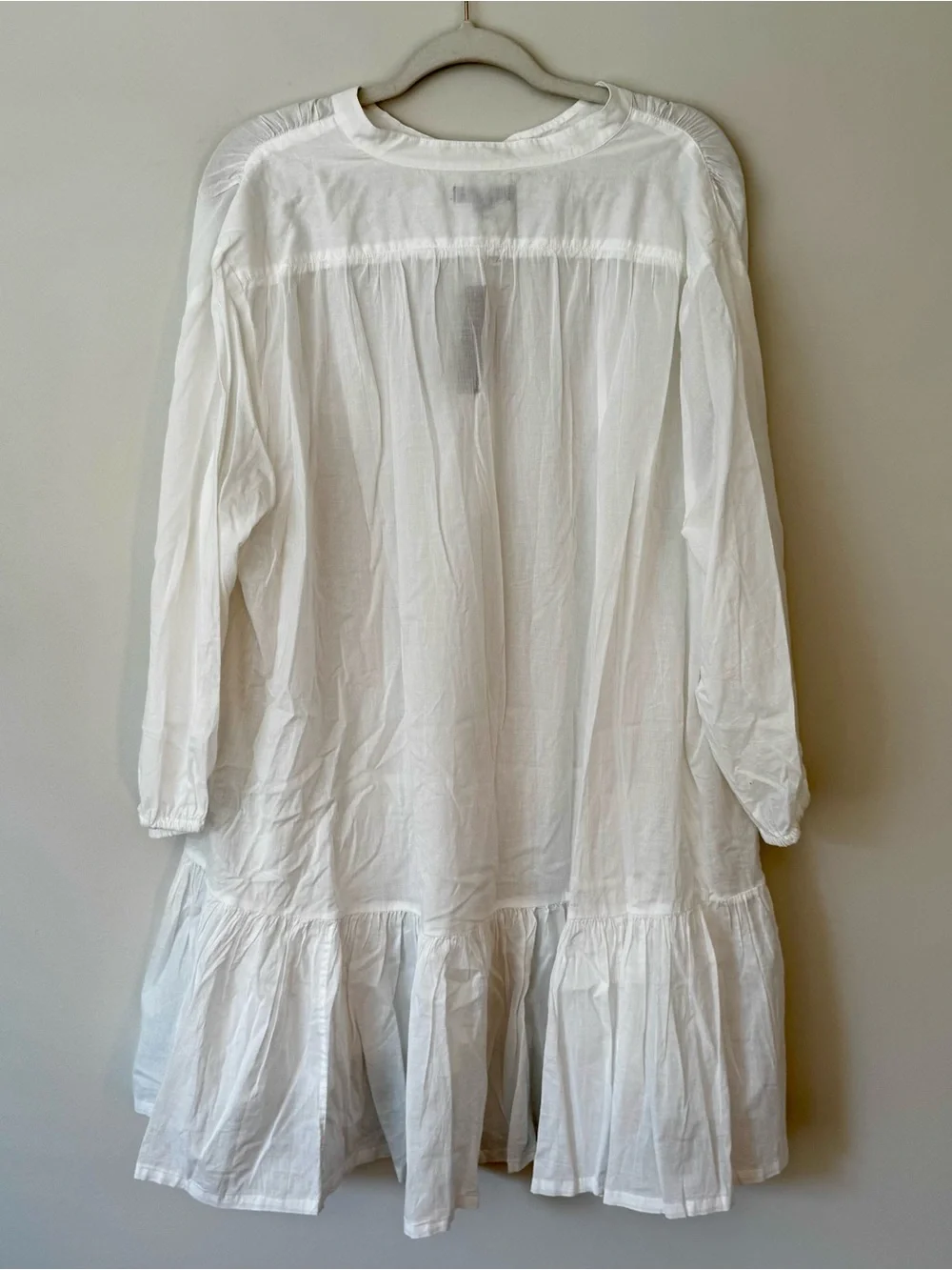 NWT J. Crew Swingy Swim Cover Up Dress, Semi Sheer White – Size Medium